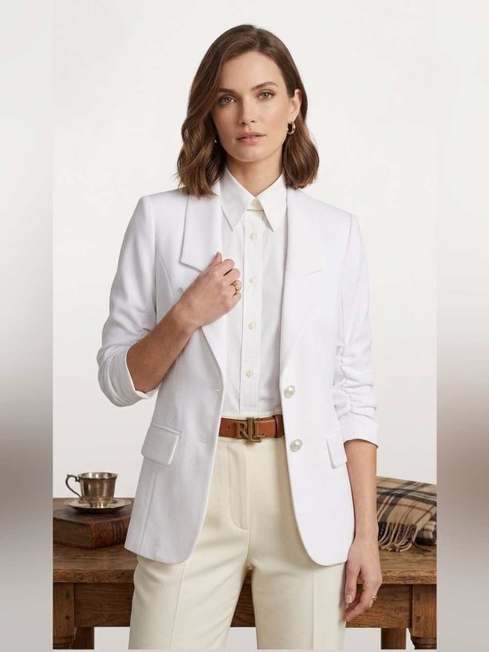 New Sirens | White Fitted Blazer